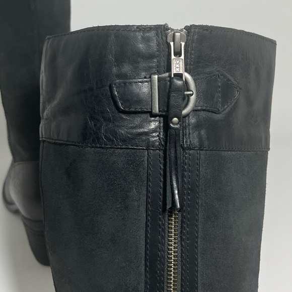 Born Uchee Black Leather Suede Tall Boot 7.5M - Picture 9 of 11